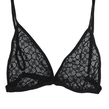 Load image into Gallery viewer, black velvet detailed bralette
